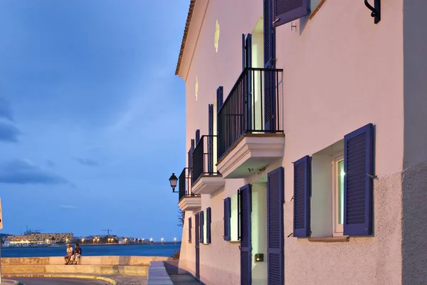 Dom Passeig Des Moll Avenida Andanes Mieście Ibiza — Zdjęcie stockowe