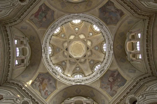 Turín Torino Piamonte Piamonte Italia Iglesia Lorenzo Cúpula Guarino Guarini —  Fotos de Stock