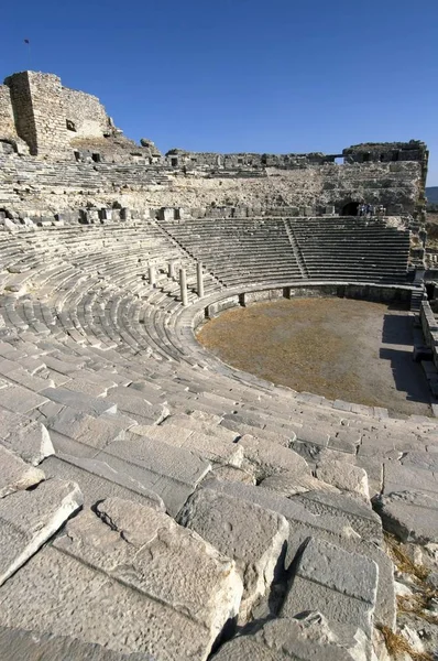 Történelmi Törökország Milétosz Amfiteátrum — Stock Fotó