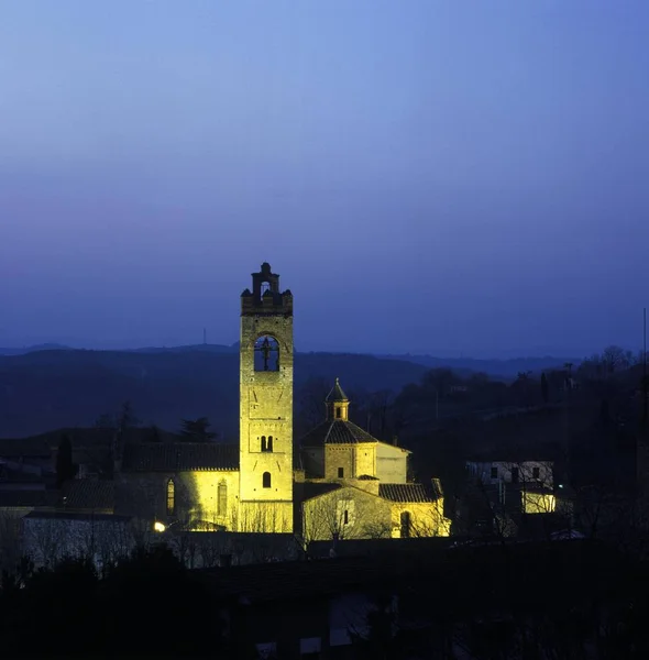 Ascanio Provincia Siena Toscana Italia Italia Monasterio Románico Iglesia Los — Foto de Stock