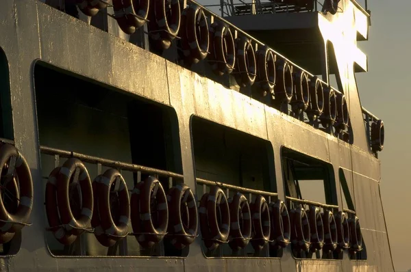 Туреччина Пором Корабель Човен Захід Сонця Тіней — стокове фото