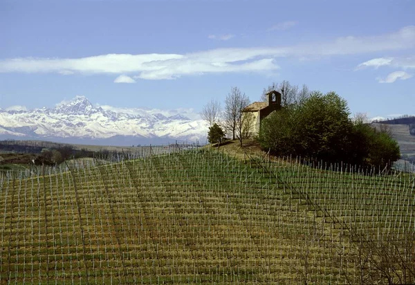 Piemonte Piedmont 이탈리아 예배당 스테파노 Monviso Perno — 스톡 사진