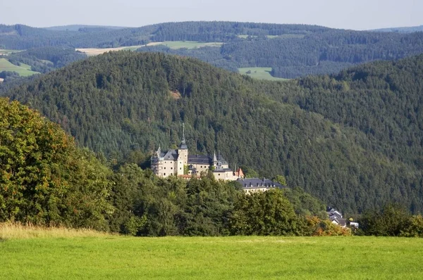 Lauenstein Slottet Staden Ludwigstadt Distriktet Kronach Övre Frankonia Bayern Tyskland — Stockfoto