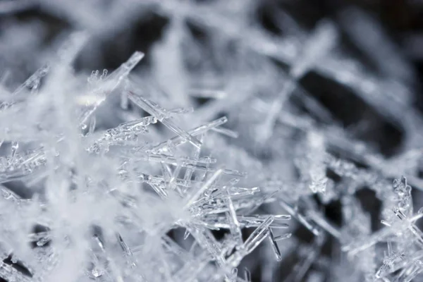 Snö Kristaller Bakgrund — Stockfoto