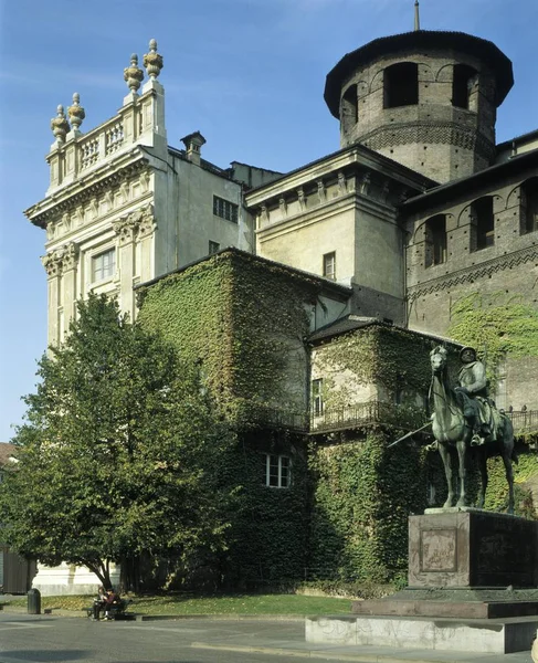 Torino Turín Piamonte Piamonte Italia Palazzo Madame Piazza Castello Castillo — Foto de Stock