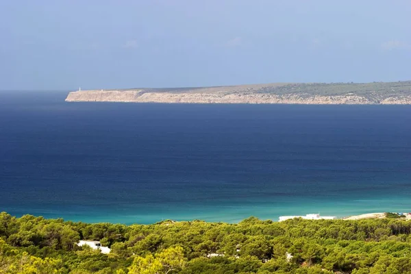 从La Mola到Cap Barbaria Formentera的景观 — 图库照片