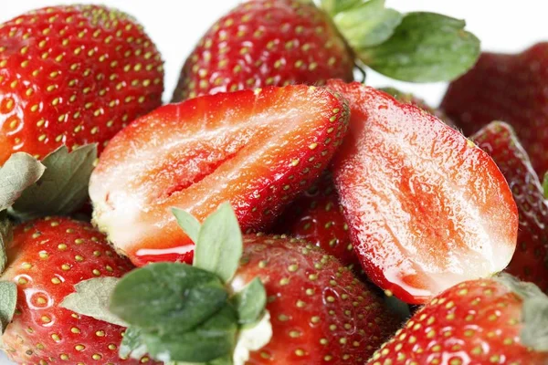 Strawberries Fragaria Close — Stock Photo, Image
