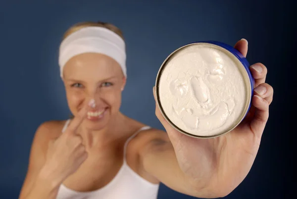 Hygiëne Met Een Bodylotion — Stockfoto