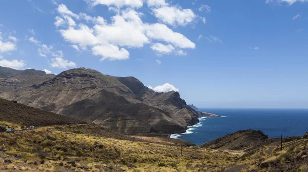 View Cliffs Risco Agaete Region Gran Canaria Canary Islands Spain — Stock Photo, Image