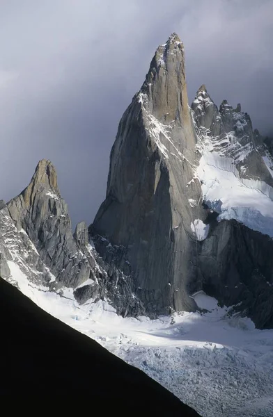 Los Glaciares Nemzeti Park Argentína Aguja Poincenot — Stock Fotó