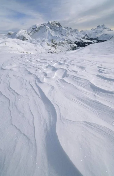 Hóban Sodródik Előtt Kleine Gaisl 2859 Fanes Sennes Prags Természetvédelmi — Stock Fotó