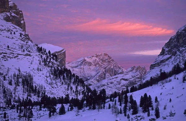 Günbatımı Monte Cristallo South Tyrol Dolomites Talya Üzerinde — Stok fotoğraf