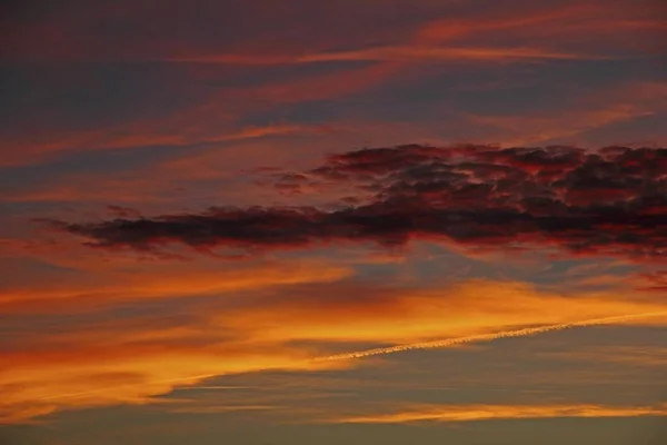 Nubes Cielo Durante Puesta Del Sol Alta Suabia Alemania Europa —  Fotos de Stock