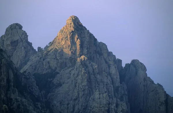 Laatste Licht Top Van Punta Ferriate Corsica Frankrijk — Stockfoto