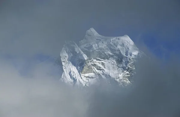 Summit Kangtaiga Clouds Nepal — Stock Photo, Image