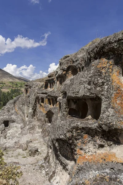 Sepulturas Pedra Ventanillas Otuzco Túmulos Otuzco Peru América Sul — Fotografia de Stock