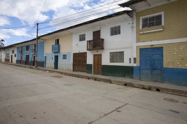 Coloridas Casas Estilo Colonial Celendin Cajamarca Perú Sudamérica — Foto de Stock