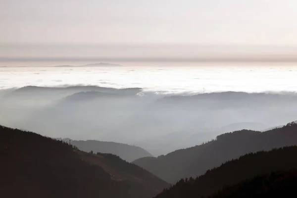 Θέα Από Βουνό Feldberg Πάνω Από Την Κοιλάδα Του Ρήνου — Φωτογραφία Αρχείου
