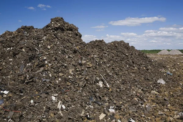 Pile Discarded Automotive Debris Waste Management Site — Stock Photo, Image