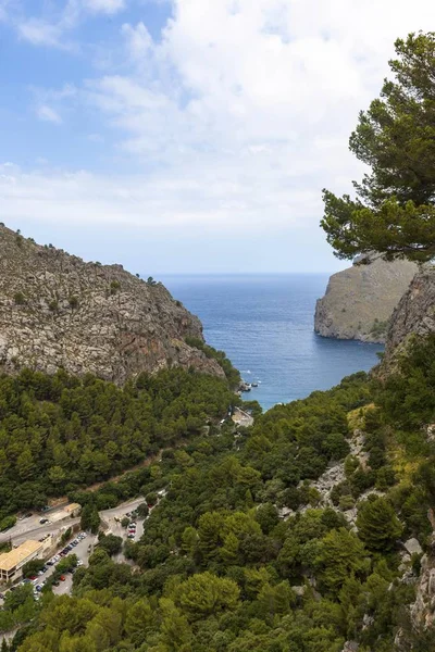 Baai Van Calobra Kustlijn Landschap — Stockfoto