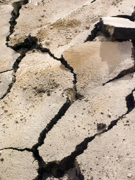 Broken Cement Road Ground — Stock Photo, Image