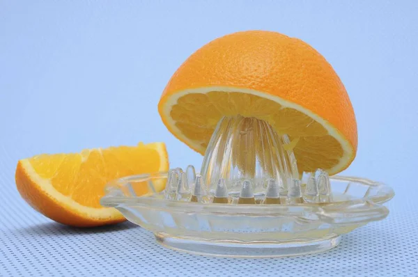 Orange Juicer Gjorda Glas Orange — Stockfoto