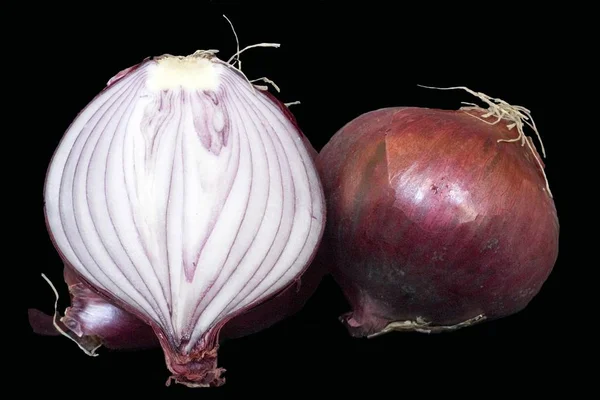 View Closeup Cutted Red Onion — Stock Photo, Image