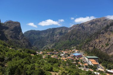 Village of Curral das Freiras in mountains  clipart