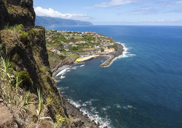 Falésias Costeiras Perto Ponta Delgada Vicente Boaventura Madeira Portugal Europa — Fotografia de Stock