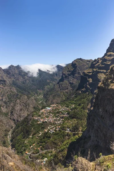 Uitzicht Dorp Van Curral Das Freiras Portugal Europa — Stockfoto