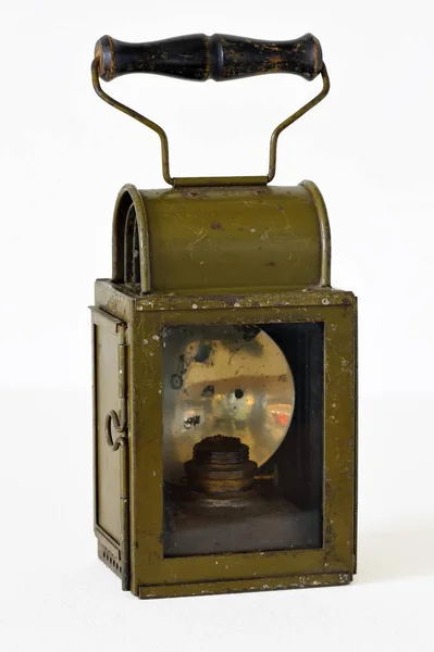 Öllampe Aus Dem Jahrhundert Ausstellung Feuer Und Flamme Die Feuerwehr — Stockfoto