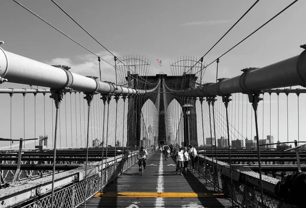 Brooklyn Bridge Manhattan Town New York City New York Verenigde — Stockfoto