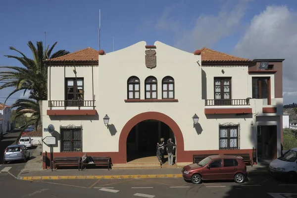Vistas Panorámicas Del Ayuntamiento Puntagorda Palma Islas Canarias España Europa — Foto de Stock