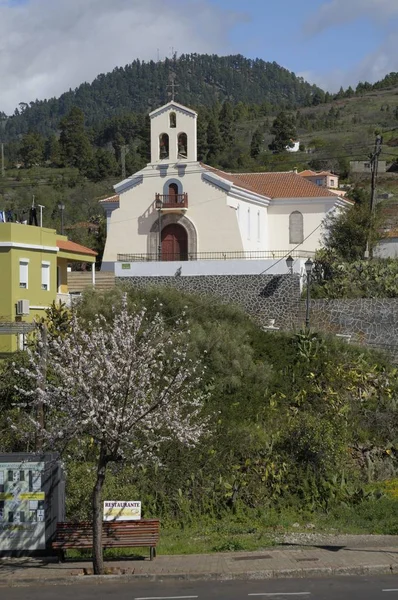 Kis Falu Iglesia San Mauro Abad Templom Spanyolország Európa — Stock Fotó