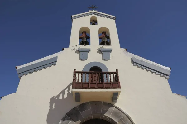 Facciata Della Chiesa Iglesia San Mauro Abad Isole Canarie Spagna — Foto Stock