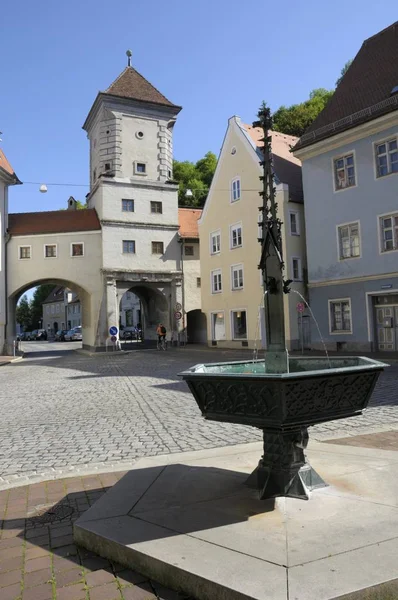 Sandauer Tor Portão Vorderer Anger Quadrado — Fotografia de Stock