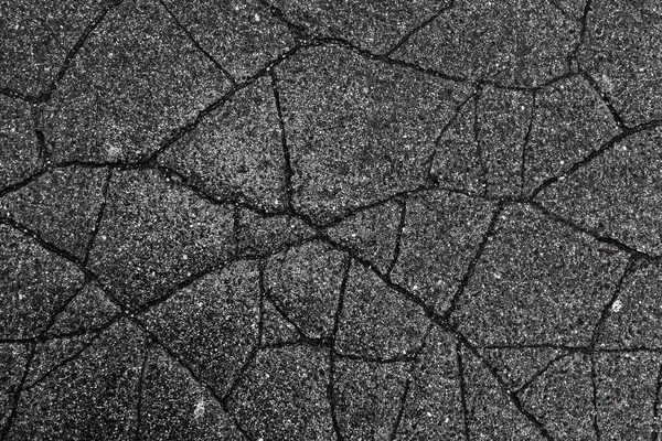 Surface Asphaltée Fissurée Humide — Photo