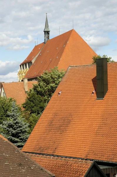 Edificio Techos Noerdlingen Baviera — Foto de Stock