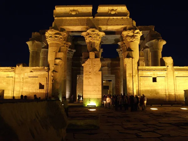 Величним Видом Славний Храм Kom Ombo Єгипет — стокове фото