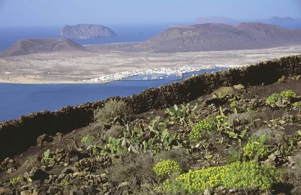 Kuzey Doğu Sahilinde Mirador Del Rio Kanarya Adaları Bakış Açısı — Stok fotoğraf