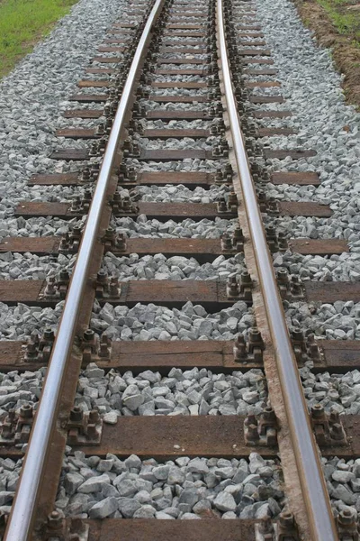 Railroad Tracks Close View — Stock Photo, Image