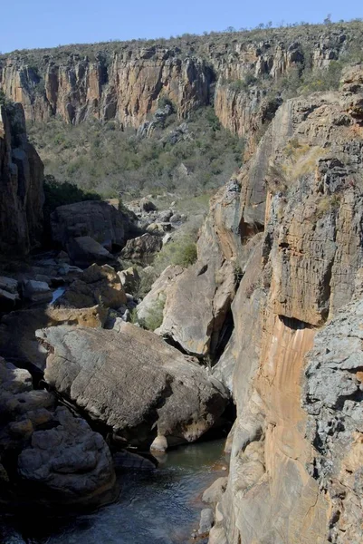 Scogliere Montagne Bourkes Luck Potholes Blyde River Canyon Sudafrica — Foto Stock