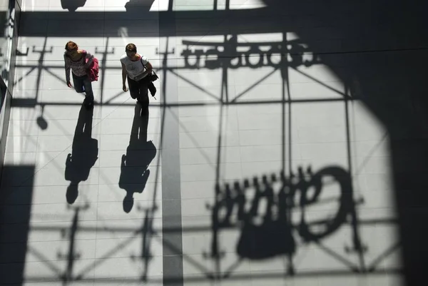 Shadow Play Petersbogen Leipzig Saksen Duitsland Europa — Stockfoto