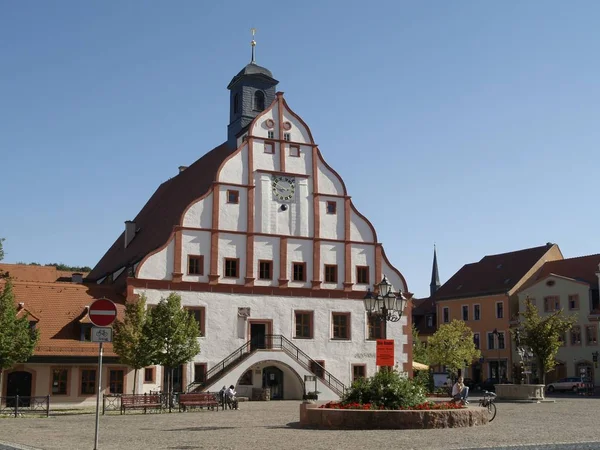 Városháza Grimma Szászország Németország Európa — Stock Fotó