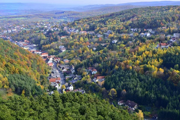 Paisaje Urbano Otoño Forchtenstein Burgenland Austria Europa —  Fotos de Stock