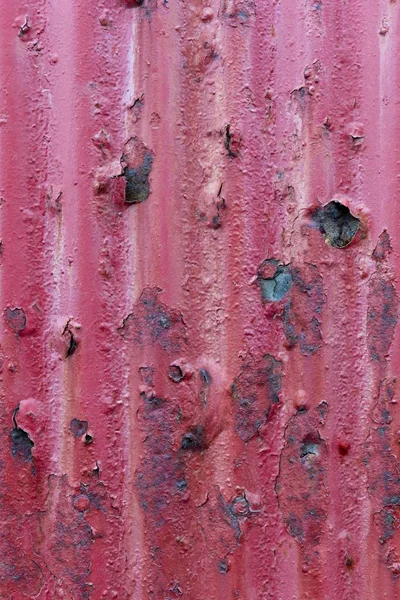 Ржавый Красный Гофрированный Железный Лист — стоковое фото