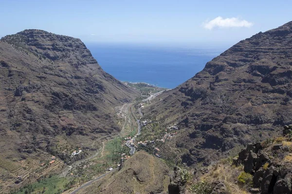 Utsikt Över Valle Gran Rey Gomera Kanarieöarna Spanien Europa — Stockfoto