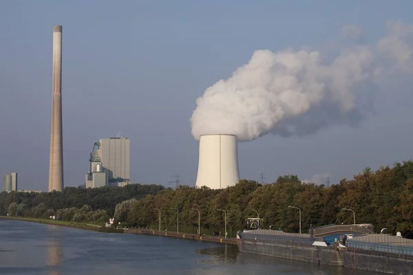 Kraftwerk Heil Datteln Hamm Kanal Rnthe Bergkamen Ruhrgebiet Nordrhein Westfalen — Stockfoto