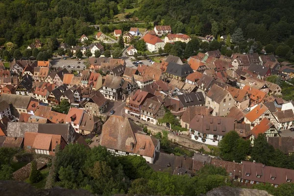Townscape Kaysersberg Elzász Franciaország Európa — Stock Fotó