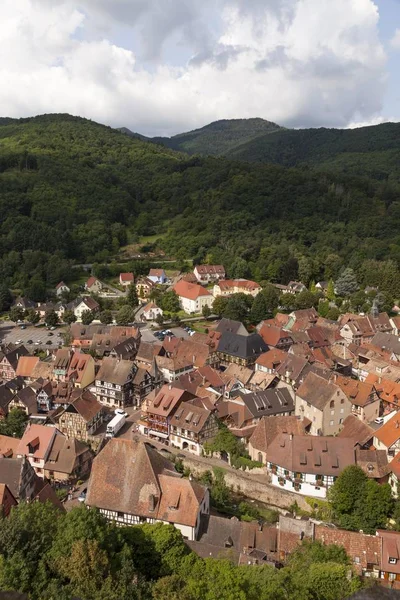 Townscape Kaysersberg Elzász Franciaország Európa — Stock Fotó